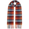 LIERYS Lambswool Check Scarf - Checked Design - Fringe Scarf