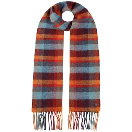 LIERYS Lambswool Check Scarf - Checked Design - Fringe Scarf - Soft Lambswool - Made in Ireland - Unisex Wool Scarf - Winter/Autumn, Colourful