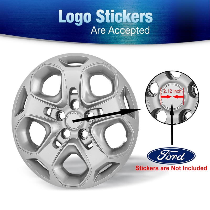 OPKOURE 17" Hubcaps Wheel Covers for 2010-2012 Ford Fusion, ABS
