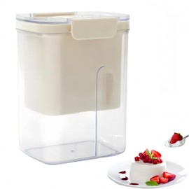 Greek Yogurt Strainer - Greek Yogurt Maker with Ultra-fine Mesh Basket and Pressure Spring for Homemade Thick and Creamy Greek Yogurt