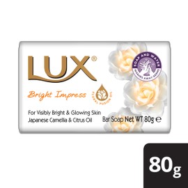 LUX Bright Impress Beauty Soap Bar - Indulgent Skincare for Face, Hands & Body - Enriched for Smooth, Radiant Skin - Gentle Daily Bath & Shower Soap w/Fresh Fragrance - Men & Women - 80g x 6