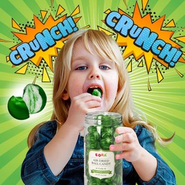 EORA Freeze-Dried Cola Blast Crisp Pellets, Emerald Green Fizzy Crunch Candy - Nostalgic Soda Pop Snacks for Gaming & Road Trips - Allergy-friendly, 100% Recyclable Tin - 7oz Hard Candy Ball Tactical Snack Container