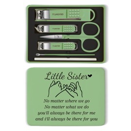 Sisters Gifts Toenail Clippers Best Friend Friendship Nail Clipper Set, 6 Pcs Toenail Clippers, Stainless Steel Fingernail Clipper Sharpest Thick Toenail & Ingrown Nail Clipper Set