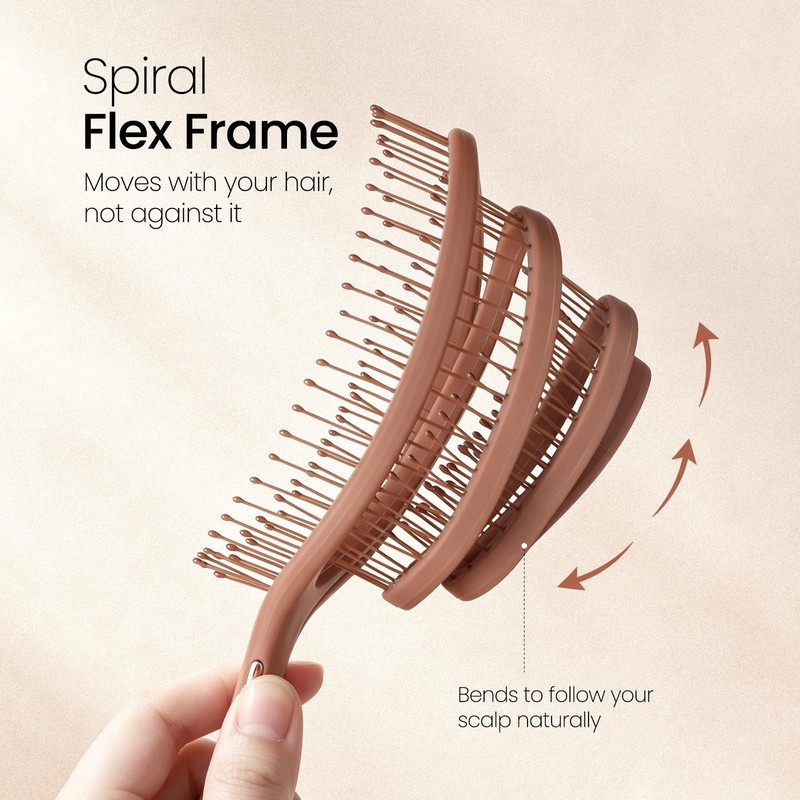 AIMIKE Detangle Hair Brush, Gentle Spiral Detangler for Fine, Fragile