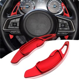 NYZAUTO Aluminum-Alloy Steering Wheel Paddle Shifter Extension Compatible with Subaru BRZ Forester Legacy Outback XV WRX & GT86 - Red