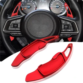 NYZAUTO Aluminum-Alloy Steering Wheel Paddle Shifter Extension Compatible with Subaru BRZ Forester Legacy Outback XV WRX & GT86 - Red