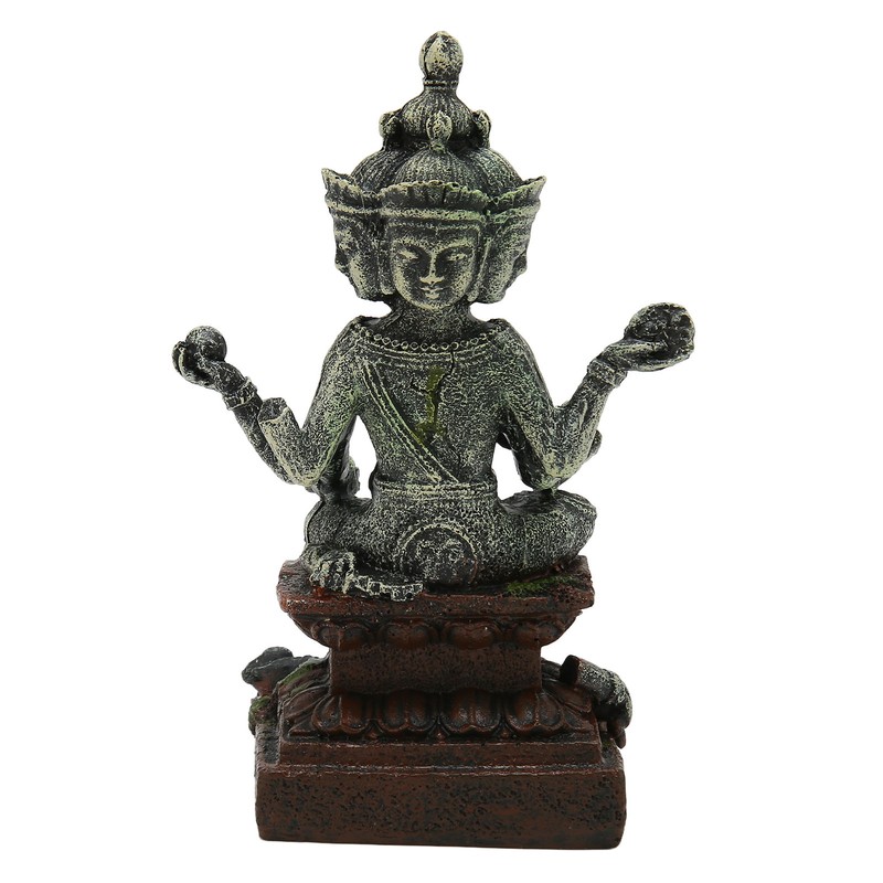 Aquarium Buddha Statue Decoration Resin Aquascaping Fish Tank Meditating Buddha