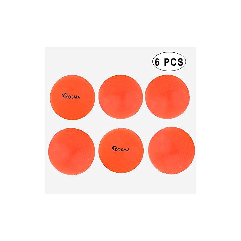 Kosma Pack of 6 Windball Cricket Ball | Indoor &