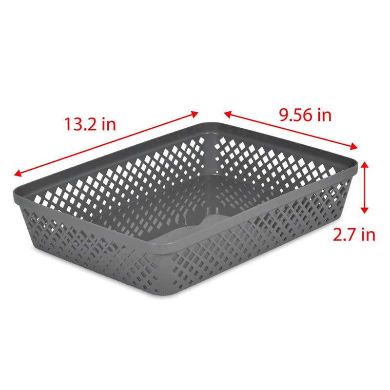 Glad Plastic Storage Basket Set - Multipurpose Drawer Trays, Kitchen