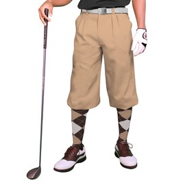 Golf Knickers Khaki Microfiber (Plus Fours) for Men - 44"