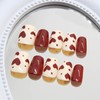 RUOKEXIN Valentine Red Press on Nails Short Fake Nails Square