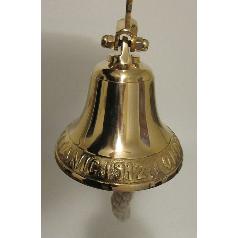UD Titanic Ship Bell with Polished Brass Finish