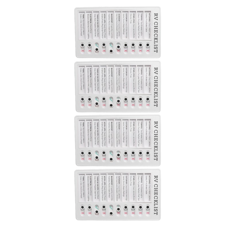 4pcs Checklist Board DIY Production Recyclable Portable Chore Checklist Detachable