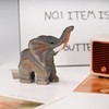 KoovDem Funny Animals Figurines, Handmade Carved Wooden Sculpture for Shelf,