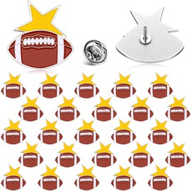 Tondiamo Football Lapel Pins Gift Bulk Sports Brooch for Team Players Train Enthusiast Party School Backpack Hat Accessories(50 Pcs)