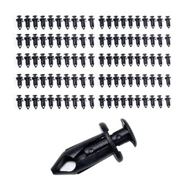 Banseko 100 Pieces Plastic Black Fender Clips，Nylon Plastic Fastener Push Type Fender Retainer Pins Rivets Bumper Clips for Honda Rancher Foreman Rubicon Rincon TRX680 TRX650,8mm