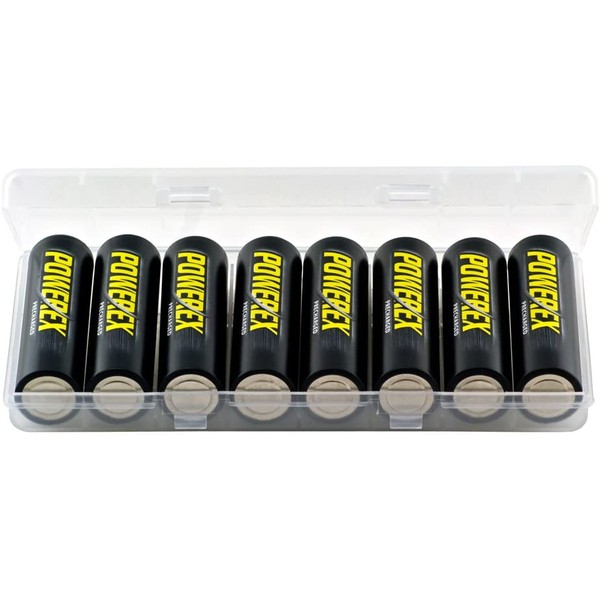 Powerex Low Self-Discharge Precharged AA Rechargeable Nimh Batteries, (MH-8AAP-BH)