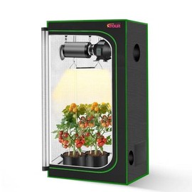 Indoor Hydroponic Grow Tent 24x24x48 W/ New Reflective Mylar Observation Window