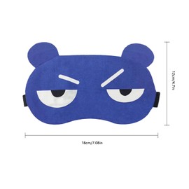 ALLY-MAGIC Cute Sleeping Eye Masks, Soft Cartoon Sleep Mask Breathable Eyeshade Kids Adult Universal Y6-BQYZ (Dark Blue)