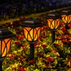 GIGALUMI Solar Lights Outdoor Waterproof, 8 Pack Flickering Flame LED