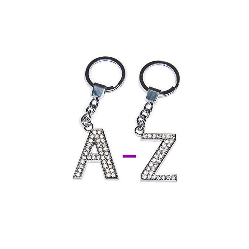 SKS Diamante Bling Crystal Alphabet Letter Key Ring Key Chain