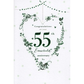 On Your Emerald 55th Wedding Anniversary Card