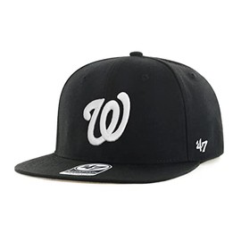 47 Washington Nationals Mens Womens No Shot Captain Adjustable Snapback Black White Hat