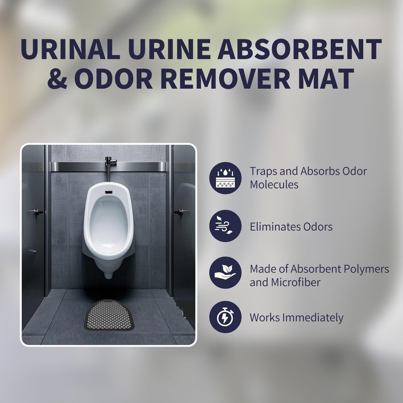 TheMadFox Commerical Urinal Mats 6 Pack, Water Absorption Deodorization Urinal
