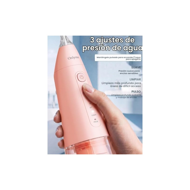 Onlyone - Irrigador bucal portátil Onlyone con 3 ajustes y