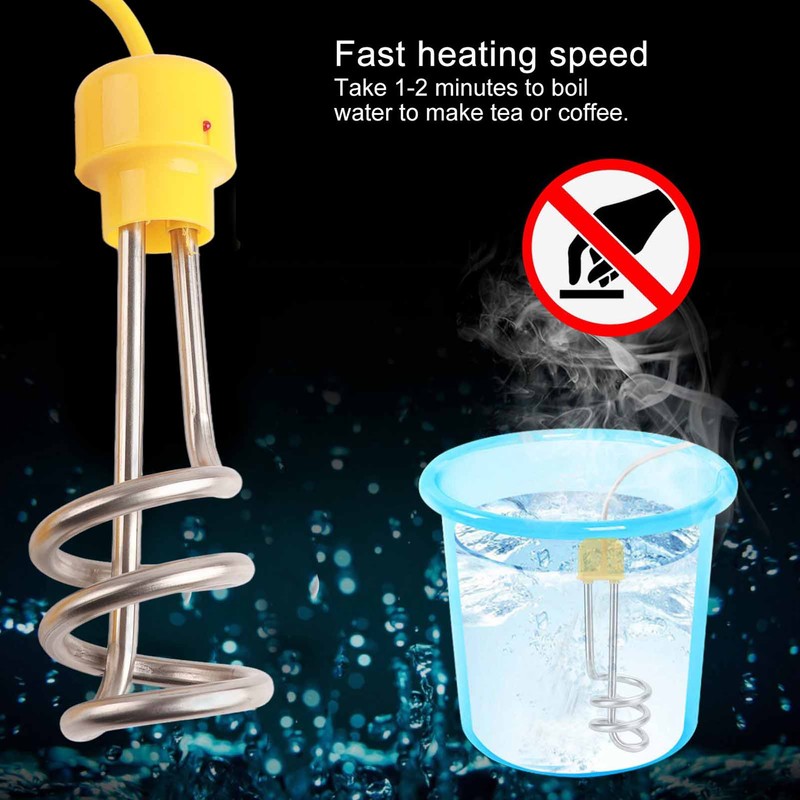 1500W Stainless Steel Electric Immersion Heater Boiler for Home Office