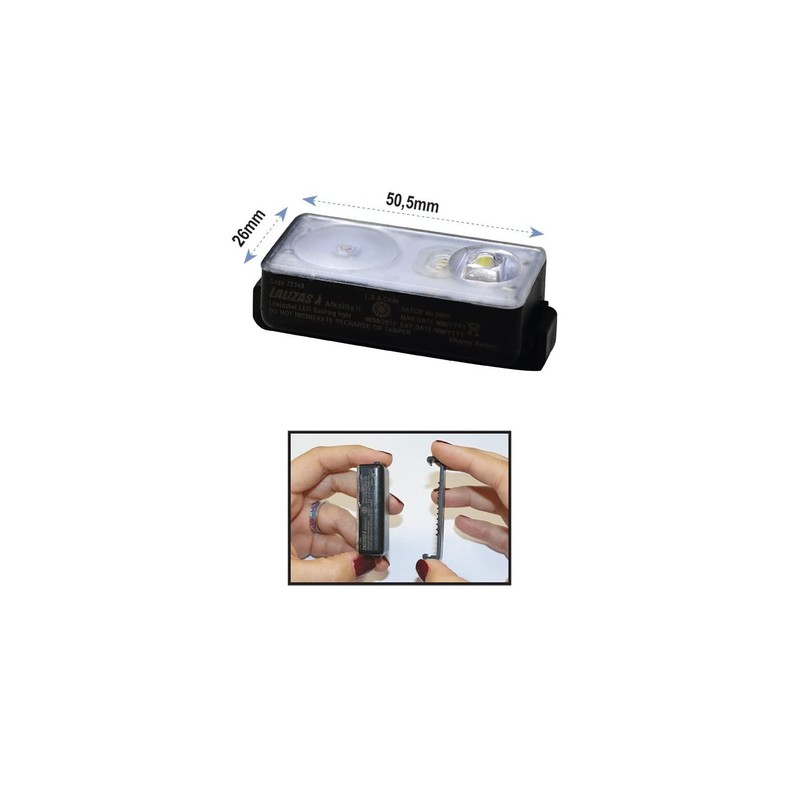 Lalizas Lifejacket LED Flashing Light Alkalite II, ON-Off Water Activated,
