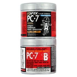 PC Products PC-7 Epoxy Adhesive Paste, Two-Part Heavy Duty, 1/2lb in Two Cans, Charcoal Gray 87770