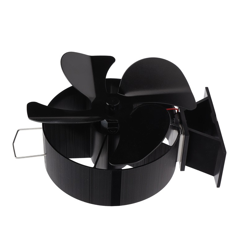 Heat Powered Stove Fan Aluminum Alloy 4 Blades Strong Wind