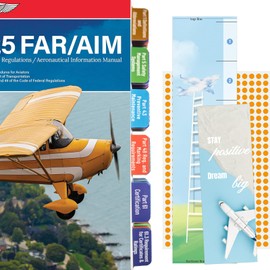 FAR/AIM 2025 Index Tabs, Color-Coded and Laminated Tabs for Private Pilot's License, FAA VFR, 90 Pre-Printed and 10 Blank Tabs (Book Not Included)