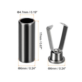 uxcell 6Pcs Shoelace Tips Alloy Shoelace Head, Metallic Black Cylindrical Shoe Lace Ends Cords End Tip Metal Aglets Replacement Head for Shoestring Clothes