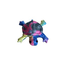 LK Trend & Style Sand Animal Turtle Worry Stone, 11 cm, Plush Toy with Sand Filling, Multicoloured (Grey - Pink - Blue)