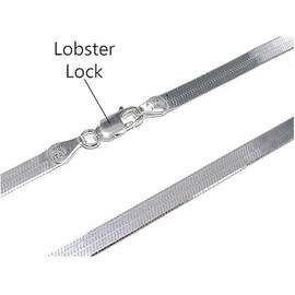 Generic Unisex Adult Herringbone Flex Chain Necklace - Stainless Steel - 4.5 mm, 60 cm