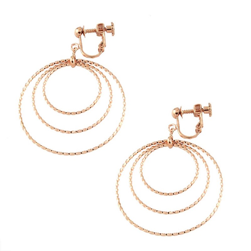 Jewelry Shop M e0073 Women's 3 Row Ring, Hoop Gradient,