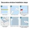 HOMETITUTE Sea Turtle Tropical Flower Window Cling 39.3x17.7 Inch PVC