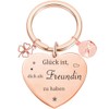 Tecreo Friendship Gifts Keyring with Engraving Best Friend Gifts for