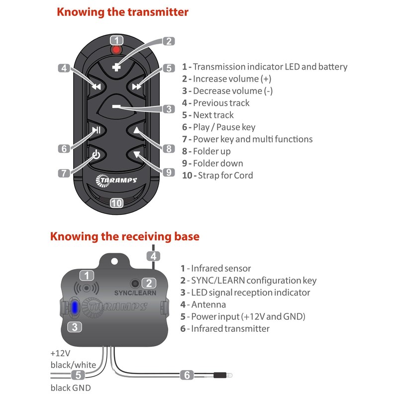 Taramps Universal Remote Control TLC 3000 Black Long-Distance, 16 Functions,