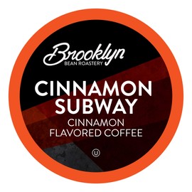 Brooklyn Beans Cinnamon Subway Flavored Gourmet Coffee Pods, Compatible with 2.0 Keurig Coffee Pods Brewer, 72 Count