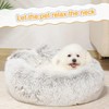 Cat Bed Round Soft Plush Burrowing Cave Hooded Cat Bed