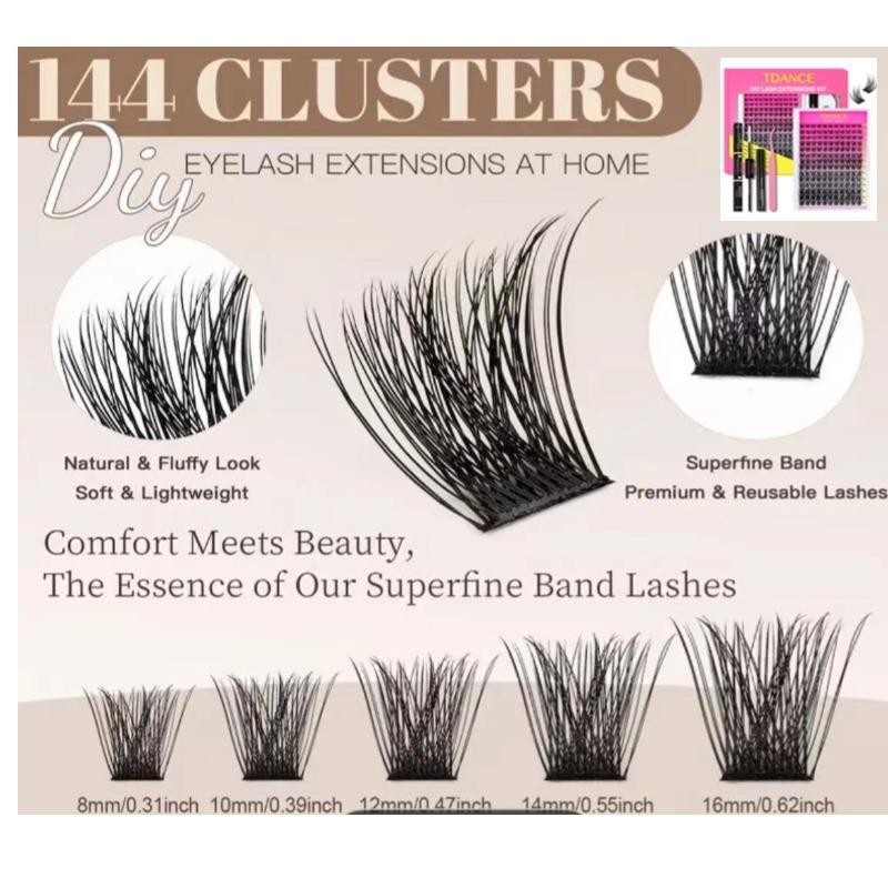 3/2/1SET MAKE UP Eyelash Clusters Kit 168Pcs with Lash Bond
