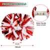 Lovecheer 2PCS Cheerleading Pom Poms Metallic Red and White Plastic