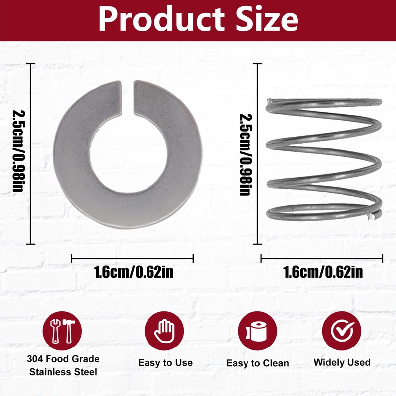 Stainless Steel Spring and Washer Compatible with Kitchen Aid Stand