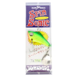 Water Land Vibration Spin Sonic 45mm 14g Lime/Chart Lure