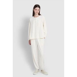 JAJU [JAJU/자주] 여 밍크 플리스 셔링 파자마 팬츠_아이보리 [JAJU] Women's Mink Fleece Shirring Pajama Pants_Ivory