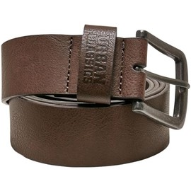 Urban Classics Unisex Imitation Leather Belt for Men and Women, Available in Various Colours, Sizes S to XL, brown