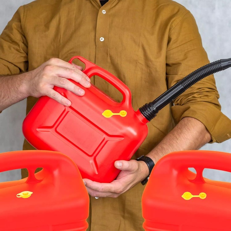 With Retaining Lip 20 Pack Yellow Fuel Gas Can Jug
